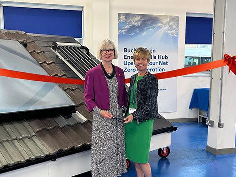 Cutting of the ribbon by Deputy Lieutenant of Buckinghamshire