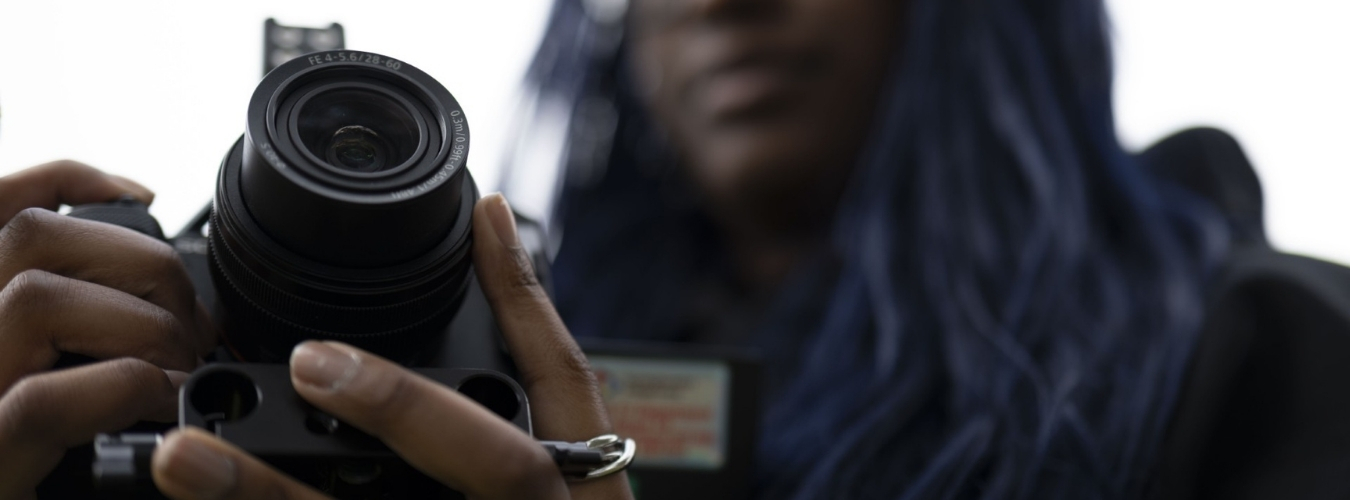 Person holding camera
