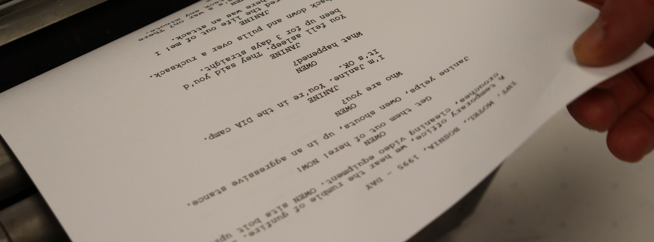 Printing Out Script