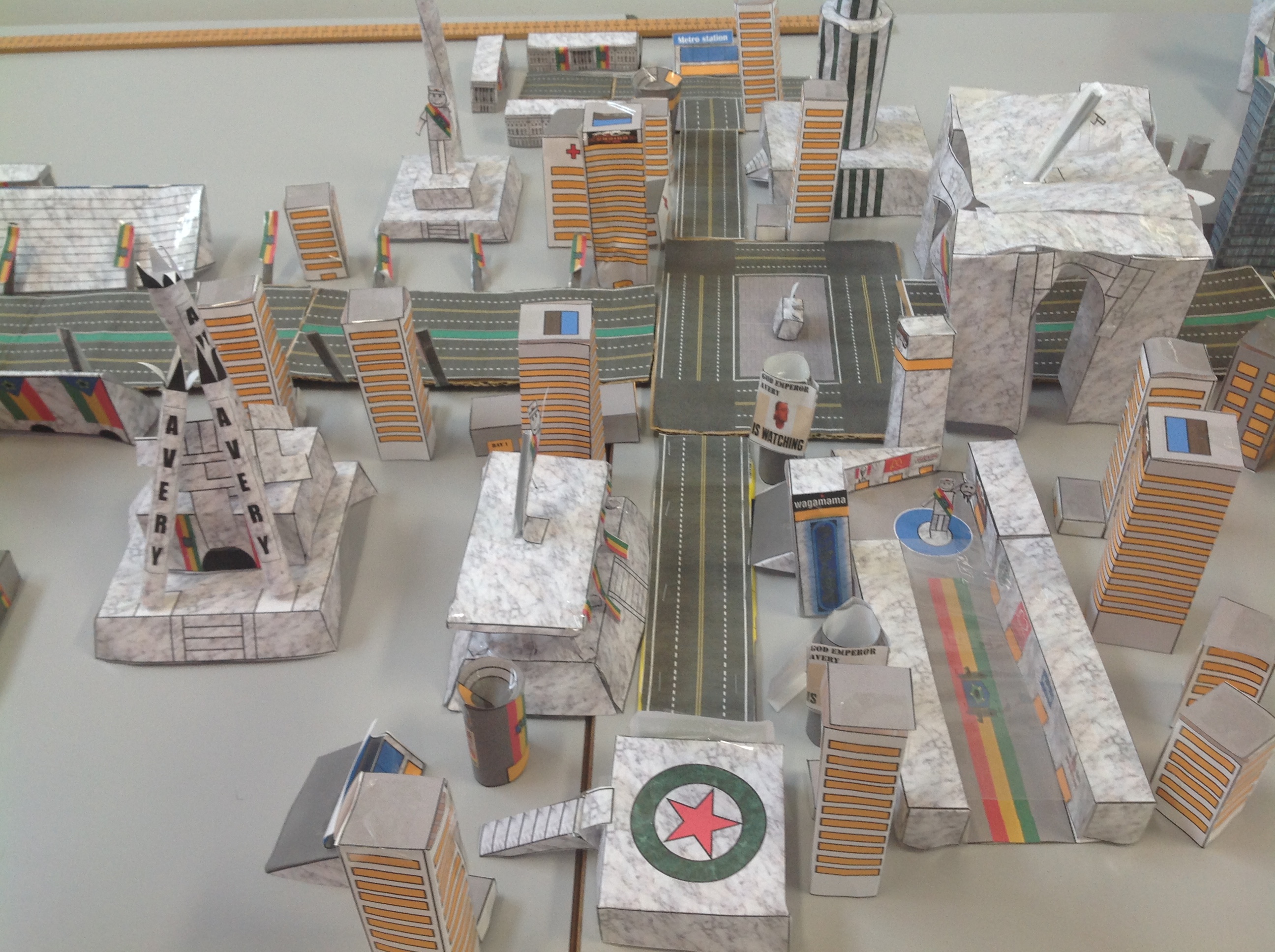 Picture of Declan's paper skyscrapers