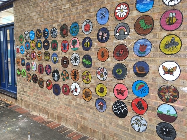 Students' Painting on Classroom Wall
