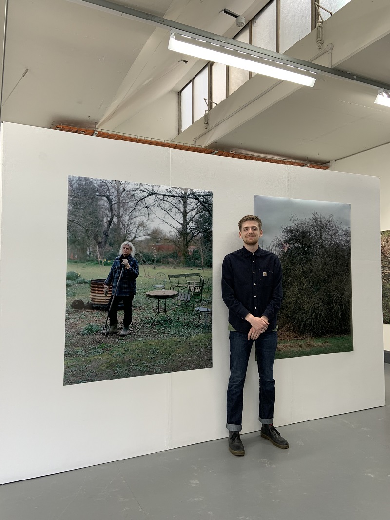 Mat Scott with some of his work